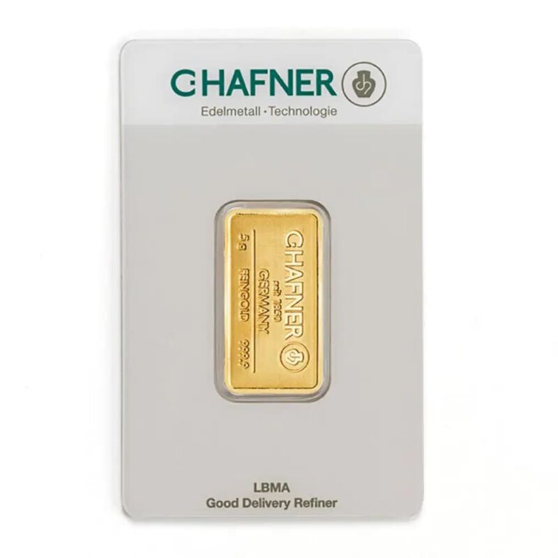 Sztabka złota – C-Hafner – 5 g Sztabka złota – C-Hafner – 5 g