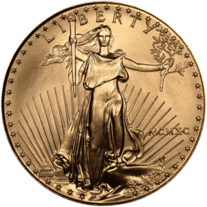 Złota moneta American Gold Eagle 1 oz 1990 – awers i rewers Złote monety Kraków Liberty MCMXC 1oz 50 dollars KupSZTABKI Starowiślna Kraków złoto