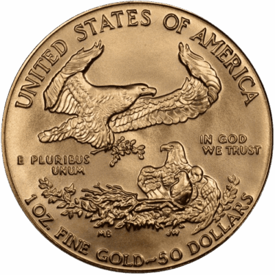 Złota moneta American Gold Eagle 1 oz 1990 – awers i rewers Złote monety Kraków Liberty MCMXC 1oz 50 dollars KupSZTABKI Starowiślna Kraków złoto