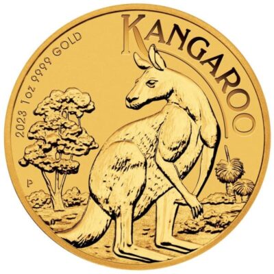 Złota moneta Australijski Kangur 1 oz 2023 – awers i rewers Złoty Australijski Kangur 1 oz