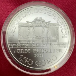 Srebrna moneta Wiedeński Filharmonik 1 oz 2021 Ag999 Münze Österreich