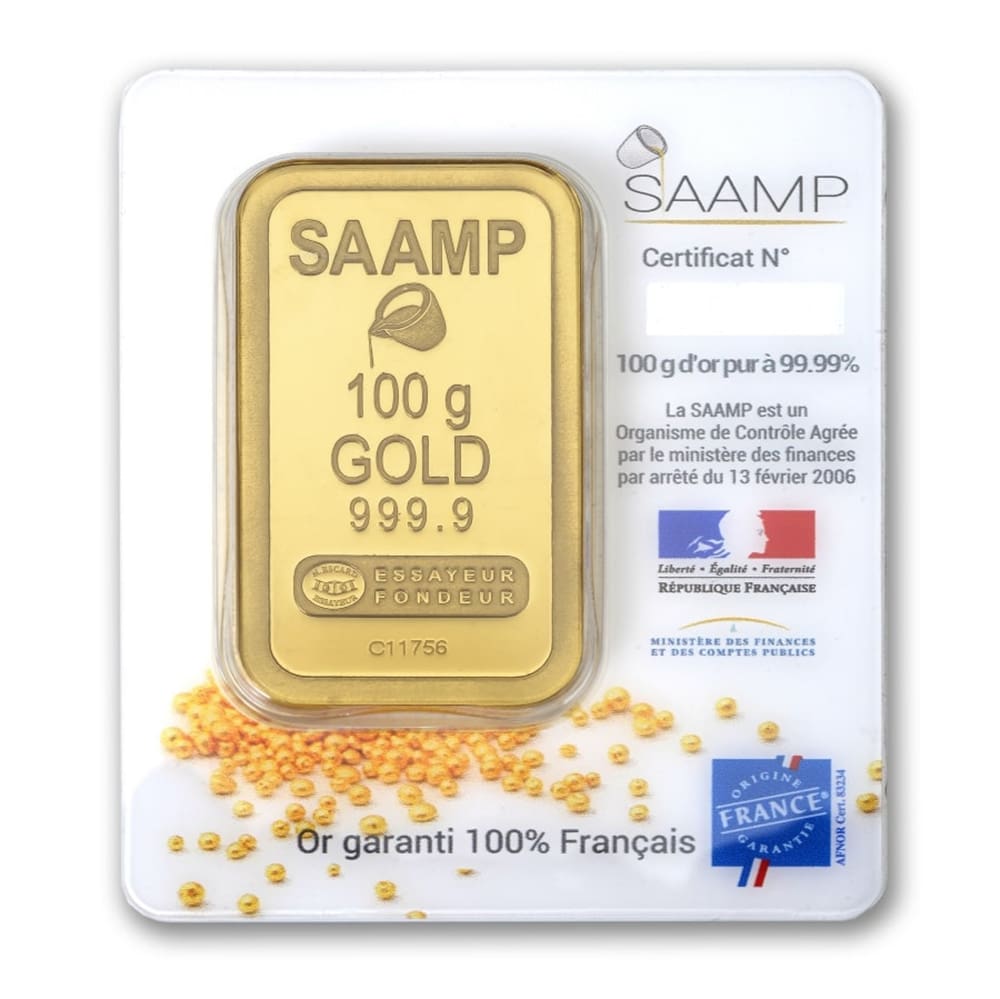 Sztabka Złota - SAAMP - 100 g