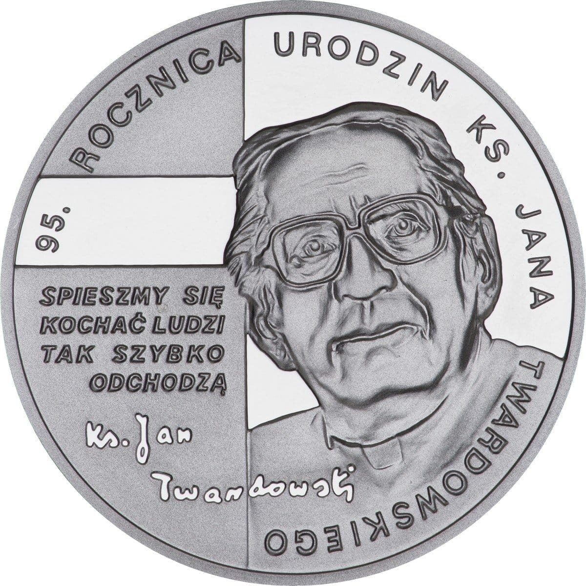 Srebrna-moneta-10-złotych-95-Rocznica-narodzin-ks-Jana-Twardowskiego-KupSZTABKI_pl