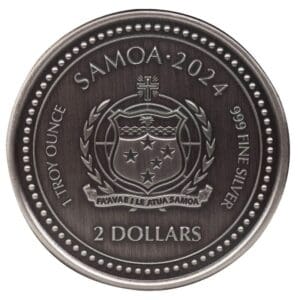 Srebrna moneta Seahorse 2024 – Samoa – 1 oz Ag 999 – koniki morskie w wykończeniu proof like antique Mennica Kraków KupSZTABKI Srebrne monety