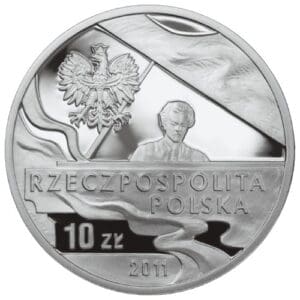 Srebrna moneta kolekcjonerska 10zł rzeczpospolita polska 2011 godło polski orzeł biały portret polaka