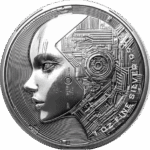 Srebrna moneta Tchad 2025 AI Coin 1 oz Ag999.9 Pressburg Mint KupSZTABKI.pl Kraków Starowiślna