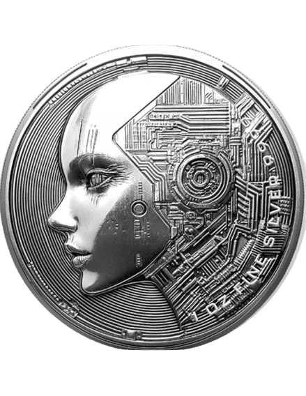 Srebrna moneta Tchad 2025 AI Coin 1 oz Ag999.9 Pressburg Mint KupSZTABKI.pl Kraków Starowiślna