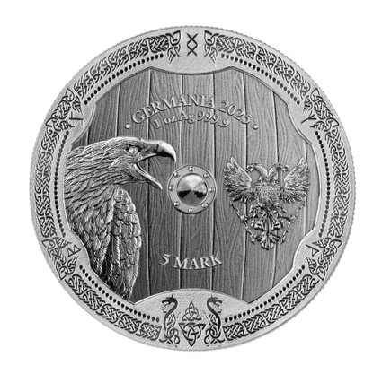 Srebrna moneta Arnhild 2025 – Germania Mint – 1 oz Ag 9999 – waleczna walkiria z nordyckiej sagi