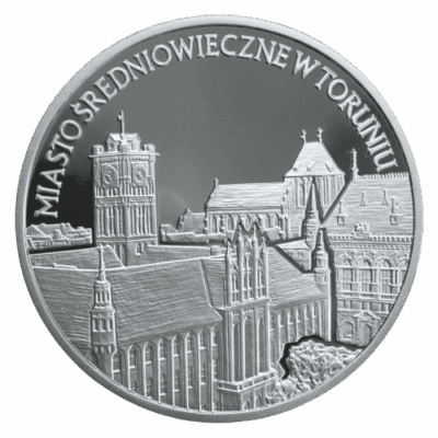Srebrne monety Kraków 20 zł Miasto średniowieczne w toruniu polska 2007 Kraków Starowiślna KupSZTABKI