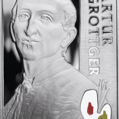 Srebrna moneta Artur Grottger 20 zł 2010 – awers i rewers, moneta kolekcjonerska NBP Srebrne monety Kraków Artur Grottger 20zł 2010 Kraków Starowiślna KupSZTABKI.pl Rzeczpospolita Polska