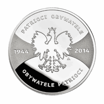 Srebrne monety Kraków Polska patrioci obywatele 1944 20zł rzeczpospolita polska