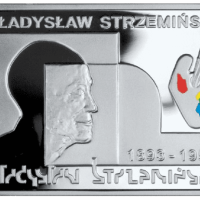 Srebrna moneta Władysław Strzemiński 20 zł 2009 – awers i rewers, moneta kolekcjonerska NBP. Srebrne monety Kraków Władysław Strzemiński 2009 20zł rzeczpospolita polska Kraków Starowiślna KupSZTABKI