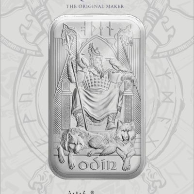 Sztabka srebra The Royal Mint 1 oz – Odin – srebro inwestycyjne Sztabka srebra Kraków Starowiślna Silver Bar Kraków Srebro inwestycyjne