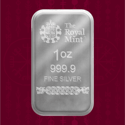 Sztabka srebra The Royal Mint 1 oz – Odin – srebro inwestycyjne Sztabka srebra Kraków Starowiślna Silver Bar Kraków Srebro inwestycyjne