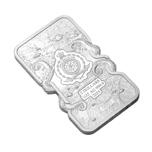 Sztabka srebra 1 oz PAMP Ośmiornica Ag 999 Sztabka srebra Kraków Tanie srebro Kraków starowiślna silver bar 1oz KupSZTABKI.pl