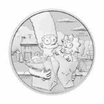 Srebrna moneta Marge i Maggie Simpson 2021 Tuvalu 1 oz Ag 9999 – seria The Simpsons z Perth Mint
