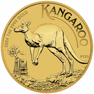 Złota moneta Kangaroo 1 uncja 2024 – awers i rewers