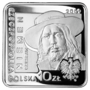 Srebrna moneta Czesław Niemen – Historia Polskiej Muzyki Rozrywkowej 10 zł 2009 – awers i rewers, moneta kolekcjonerska NBP