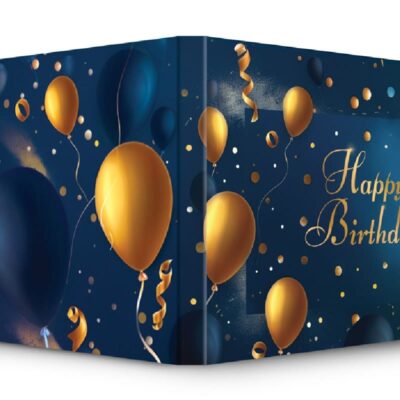 Opakowanie na sztabkę Blister okolicznościowy Happy Birthday na złotą lub srebrną sztabkę – elegancki prezent urodzinowy