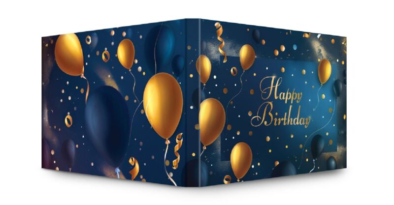 Opakowanie na sztabkę Blister okolicznościowy Happy Birthday na złotą lub srebrną sztabkę – elegancki prezent urodzinowy