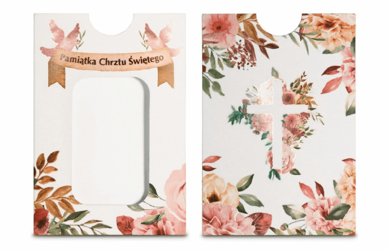 Blister okolicznościowy Pamiątka Chrztu Świętego na złotą lub srebrną sztabkę – elegancki prezent na Chrzest Opakowanie na sztabkę blister okolicznościowy Pamiątka Chrztu Świętego Kraków Starowiślna KupSZTABKI