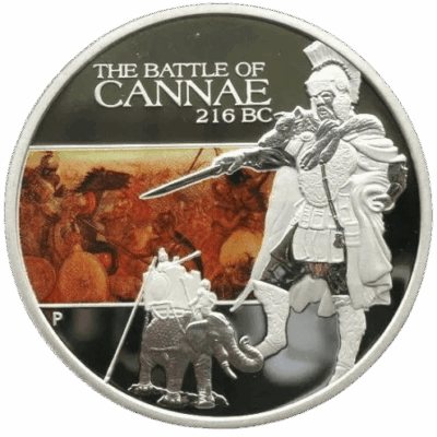 Srebrna moneta Famous Battles in History: Cannae 216 BC - 1 oz - The Perth Mint Australia Srebrna moneta Kraków famous battles in History 1oz srebro Kraków Starowiślna Srebrne monety KupSZTABKI Tavalau 2009 1 dollar The Perth mint Australia