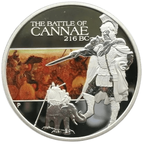 Srebrna moneta Famous Battles in History: Cannae 216 BC - 1 oz - The Perth Mint Australia Srebrna moneta Kraków famous battles in History 1oz srebro Kraków Starowiślna Srebrne monety KupSZTABKI Tavalau 2009 1 dollar The Perth mint Australia