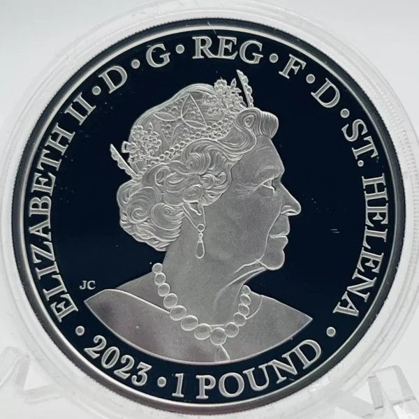 Srebrna moneta Una and The Lion 2023 St. Helena – 1 oz Ag 999 w etui kolekcjonerskim z certyfikatem