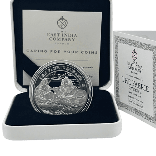Srebrna moneta Una and The Lion 2023 St. Helena – 1 oz Ag 999 w etui kolekcjonerskim z certyfikatem