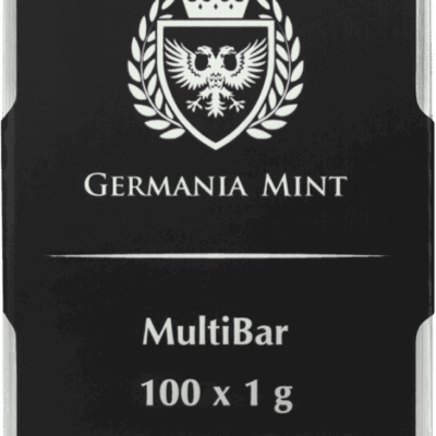 Sztabka srebra dzielona Germania Mint MultiBar 100 x 1 g Ag 9999 Sztabka srebra dzielona 100 x 1g Kraków Starowiślna KupSZTABKI Sztabki srebra małe wagi Germania Mint