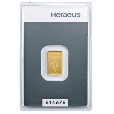 Złota sztabka 2 g Heraeus/Argor-Heraeus Au 999.9 – KupSZTABKI.pl Kraków Starowiślna