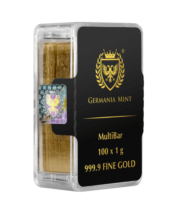 Germania Mint Gold MultiBar 100 x 1 g - sztabka złota 999.9 w plastikowym opakowaniu