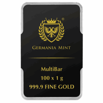 Germania Mint Gold MultiBar 100 x 1 g - sztabka złota 999.9 w plastikowym opakowaniu