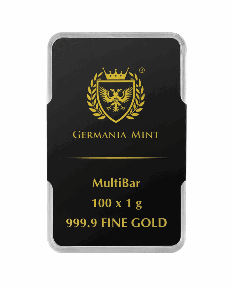 Germania Mint Gold MultiBar 100 x 1 g - sztabka złota 999.9 w plastikowym opakowaniu