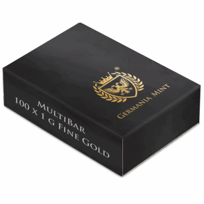 Germania Mint Gold MultiBar 100 x 1 g - sztabka złota 999.9 w plastikowym opakowaniu