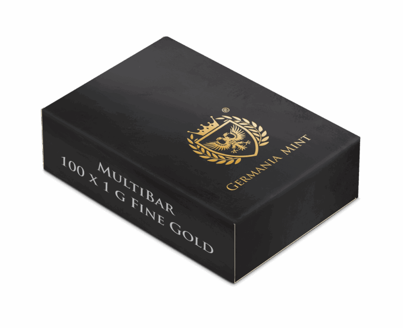 Germania Mint Gold MultiBar 100 x 1 g - sztabka złota 999.9 w plastikowym opakowaniu