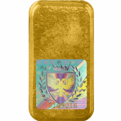 Sztabka złota Germania Mint 1 oz w opakowaniu ochronnym, wysokiej czystości Au 999.9