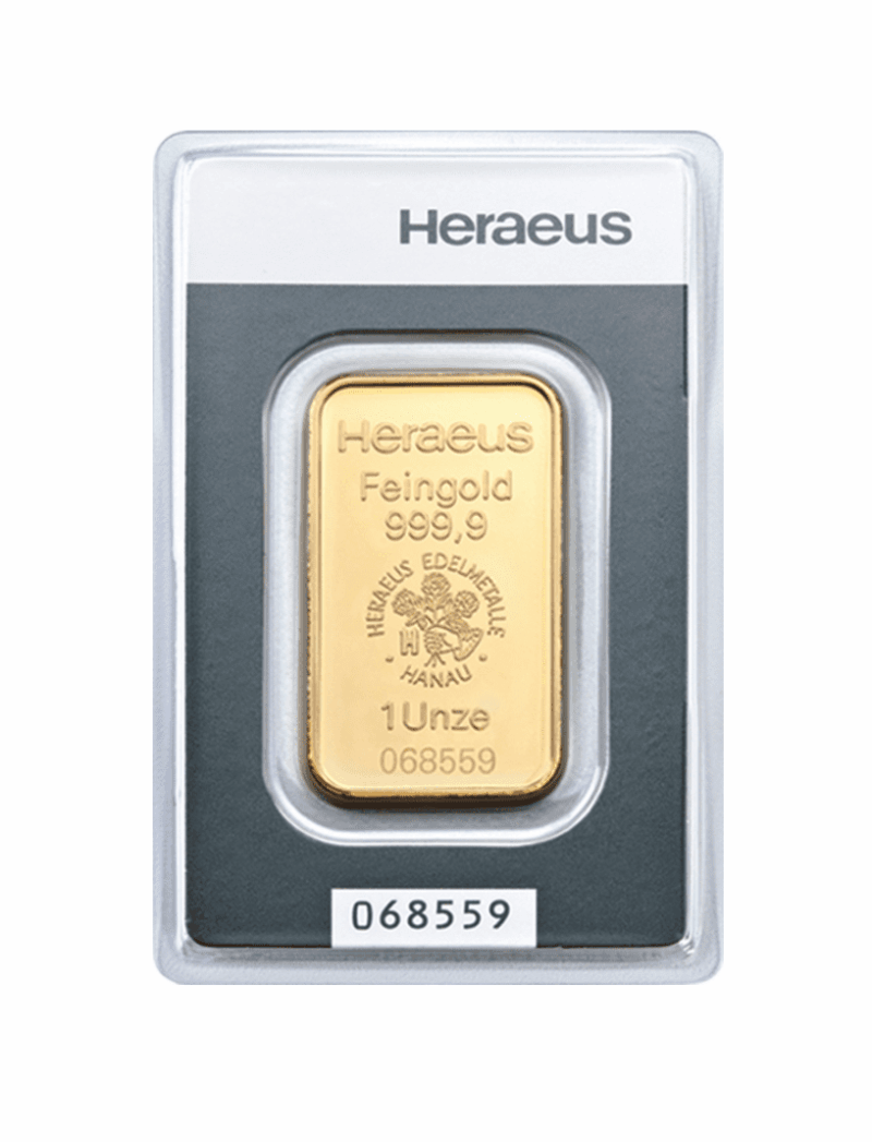 Złota sztabka 1 oz Argor-Heraeus Au 999.9 – KupSZTABKI.pl Kraków Starowiślna