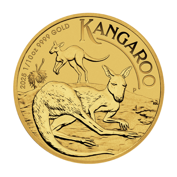 Złota moneta Australian Kangaroo 1/10 oz 2025 – Perth Mint – KupSZTABKI.pl Kraków Starowiślna Złota moneta 3g 1 10oz Kraków KupSZTABKI Starowiślna australia-2025-kangaroo-au9999-110-oz Kangur 2