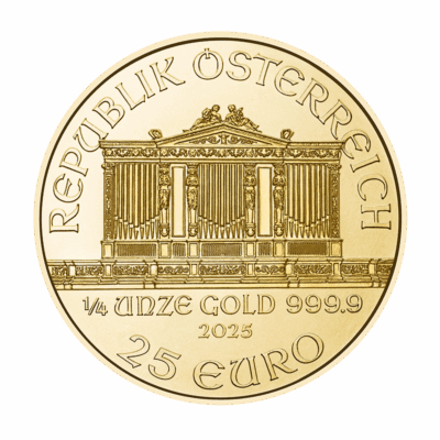 Złota moneta Wiener Philharmoniker 1/4 oz 2025 – Münze Österreich – KupSZTABKI.pl Kraków Starowiślna