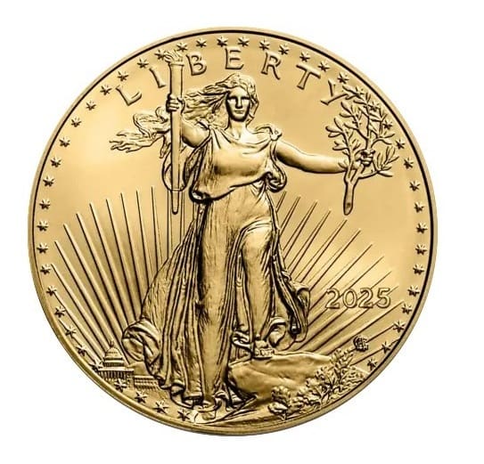 Złota moneta Amerykański Orzeł 1/4 oz 2025 – United States Mint