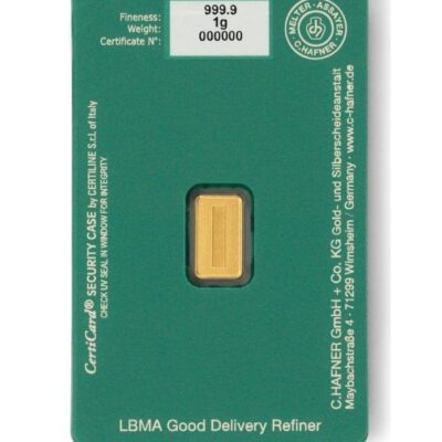 Złota sztabka 1 g C.Hafner w wydaniu Happy Birthday – KupSZTABKI.pl Kraków Starowiślna