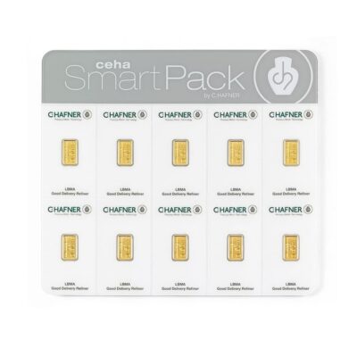 Złote sztabki 10x 1g Smart Pack Kraków Starowiślna KupSZTABKI gold-bar-au9999-hafner-smartpack-10x1g
