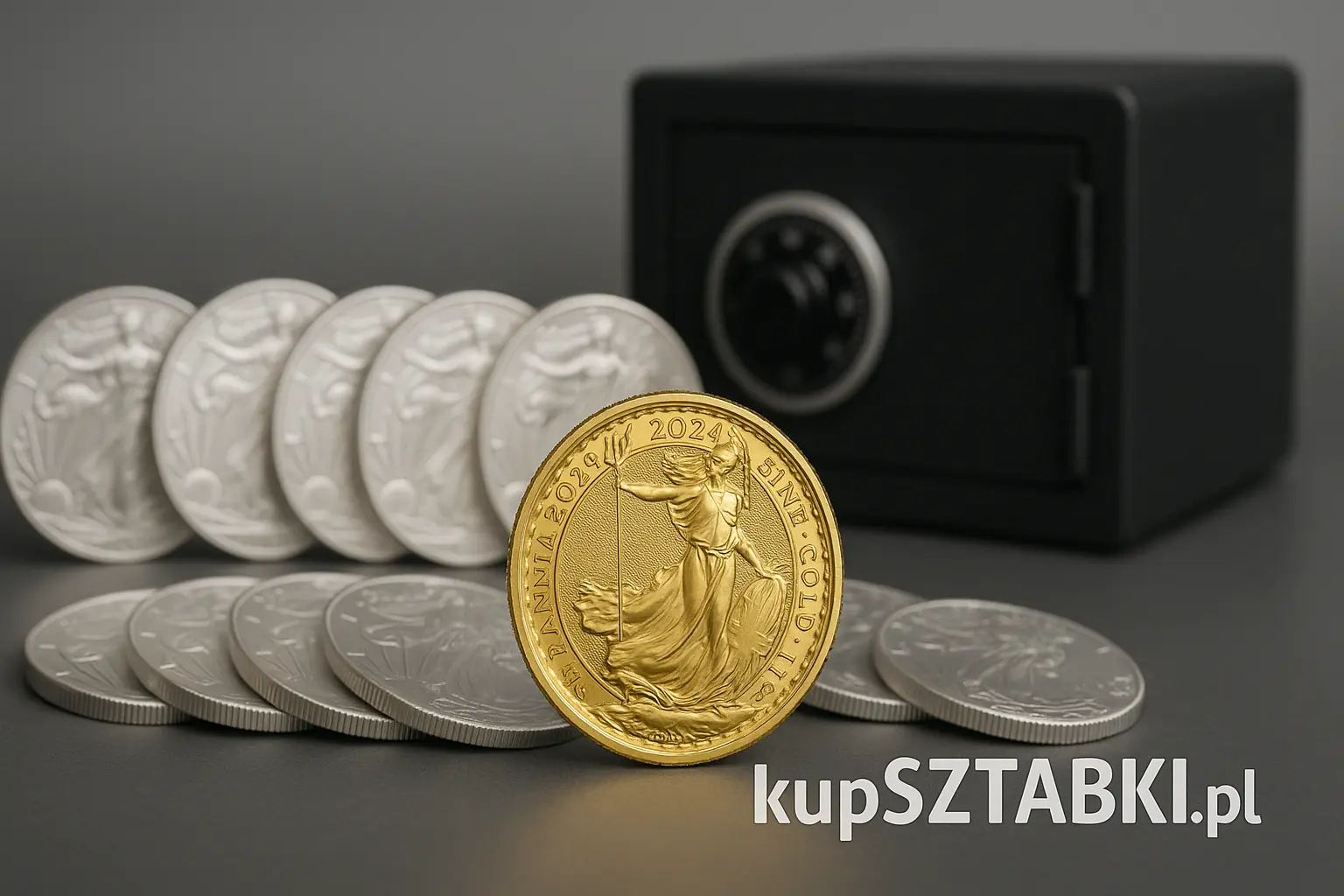 Budżet 10 000 zł – moneta złota 1 oz, kilka uncji srebra i mały sejf S1 – Kraków Starowiślna KupSZTABKI