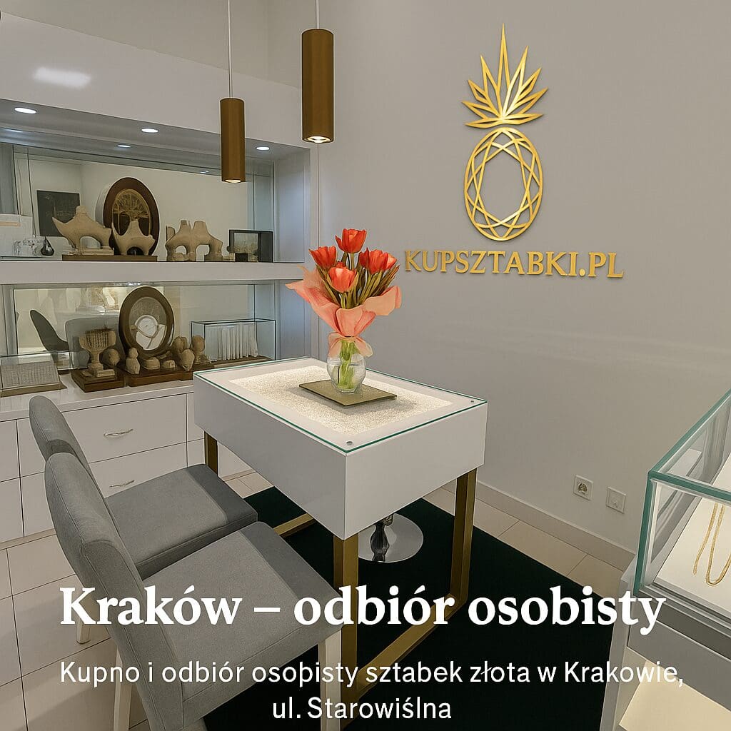 Kupno sztabek złota w Krakowie – odbiór osobisty na ul. Starowiślna