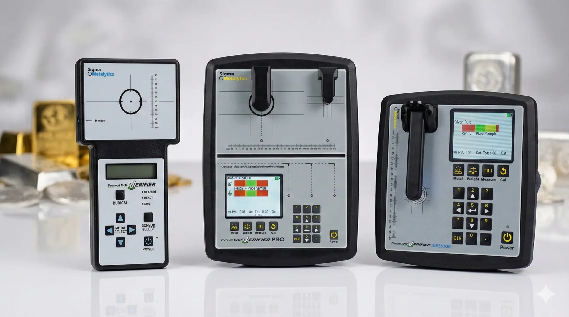 Testery złota i srebra Sigma Metalytics PMV (PRO, Investor, Original) – porównanie modeli do weryfikacji monet i sztabek