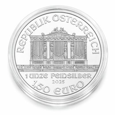 Moneta srebrna przedstawiająca filharmonię