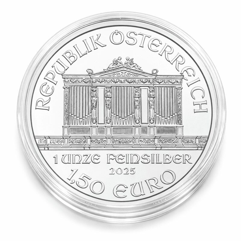 Moneta srebrna przedstawiająca filharmonię