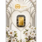 Sztabka złota 1 g Germania Mint Najlepsze Życzenia Au 999.9 w opakowaniu Safepack przód